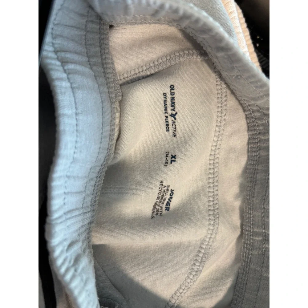 Old Navy Dynamic Fleece Jogger Boys XL (14-16) Gray Zip Pockets
